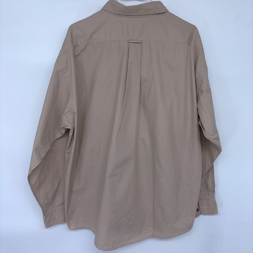 Vintage 2004 CC Filson Button Up Shirt XL Khaki Beige Delta Wings USA Made 652BD - Picture 5 of 8